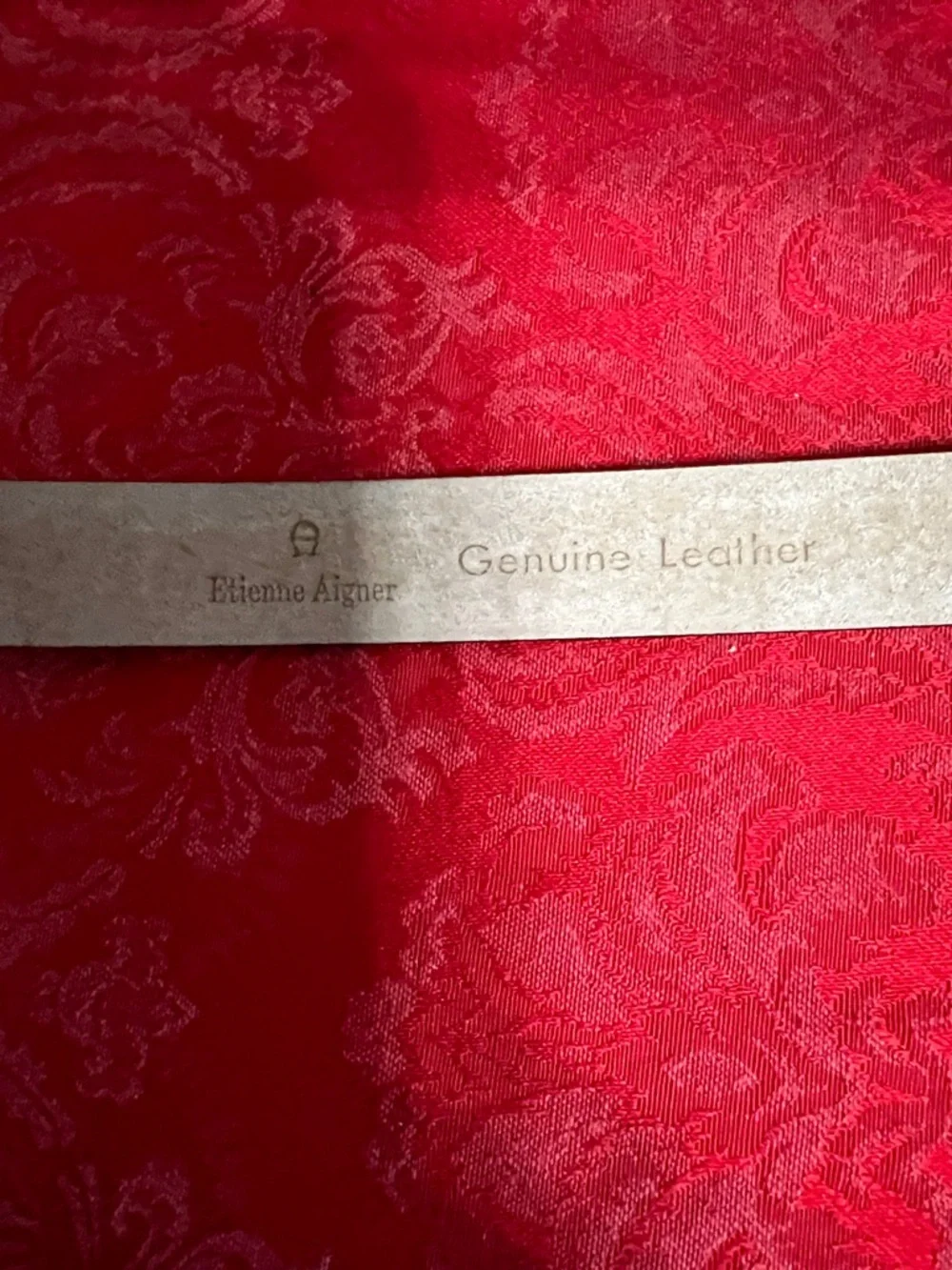 Etienne Aigner Women’s M Burgundy Genuine Leather Belt Gold Buckle Logo